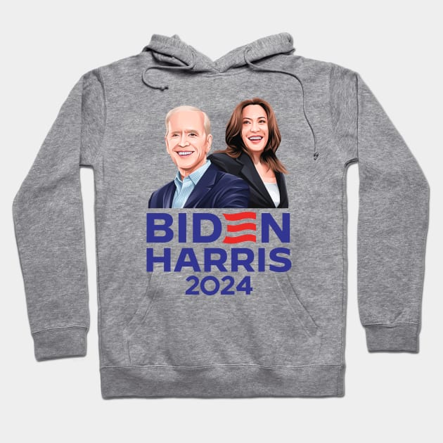 Biden Harris 2024 Hoodie by idjie